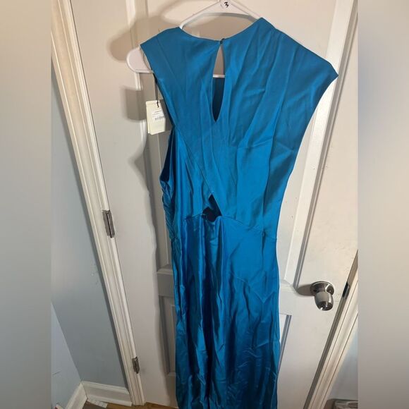 Sandro Barbara Cutout Maxi Dress in blue NWT SIZE 40/ us 8 - Picture 8 of 8